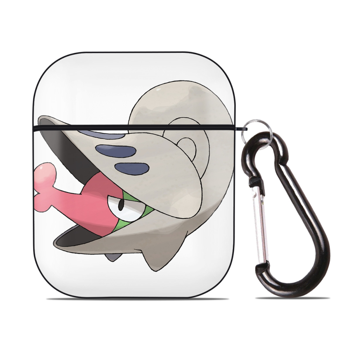 （画像用） ポケットモンスター Pokémon AirPods 第2世代保護ケース ハードシェル ブラック 耐衝撃・防指紋・カラビナ付き