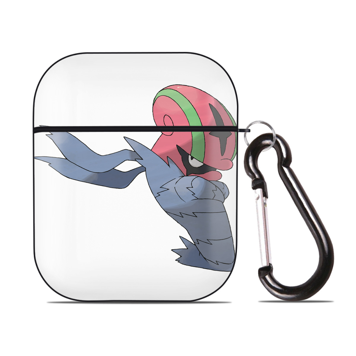 （画像用） ポケットモンスター Pokémon AirPods 第2世代保護ケース ハードシェル ブラック 耐衝撃・防指紋・カラビナ付き