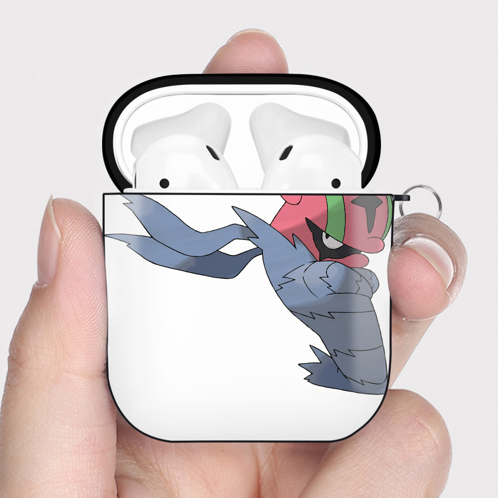 （画像用） ポケットモンスター Pokémon AirPods 第2世代保護ケース ハードシェル ブラック 耐衝撃・防指紋・カラビナ付き