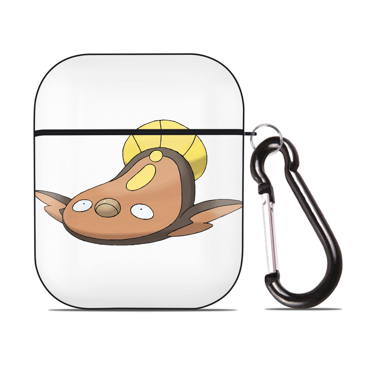 （画像用） ポケットモンスター Pokémon AirPods 第2世代保護ケース ハードシェル ブラック 耐衝撃・防指紋・カラビナ付き