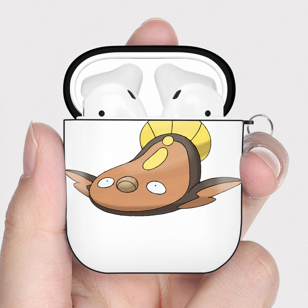 （画像用） ポケットモンスター Pokémon AirPods 第2世代保護ケース ハードシェル ブラック 耐衝撃・防指紋・カラビナ付き