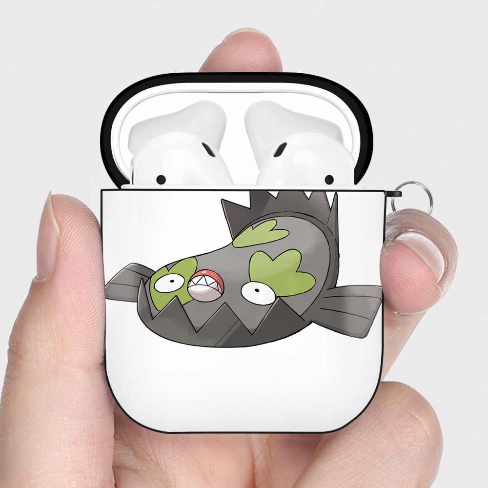 （画像用） ポケットモンスター Pokémon AirPods 第2世代保護ケース ハードシェル ブラック 耐衝撃・防指紋・カラビナ付き
