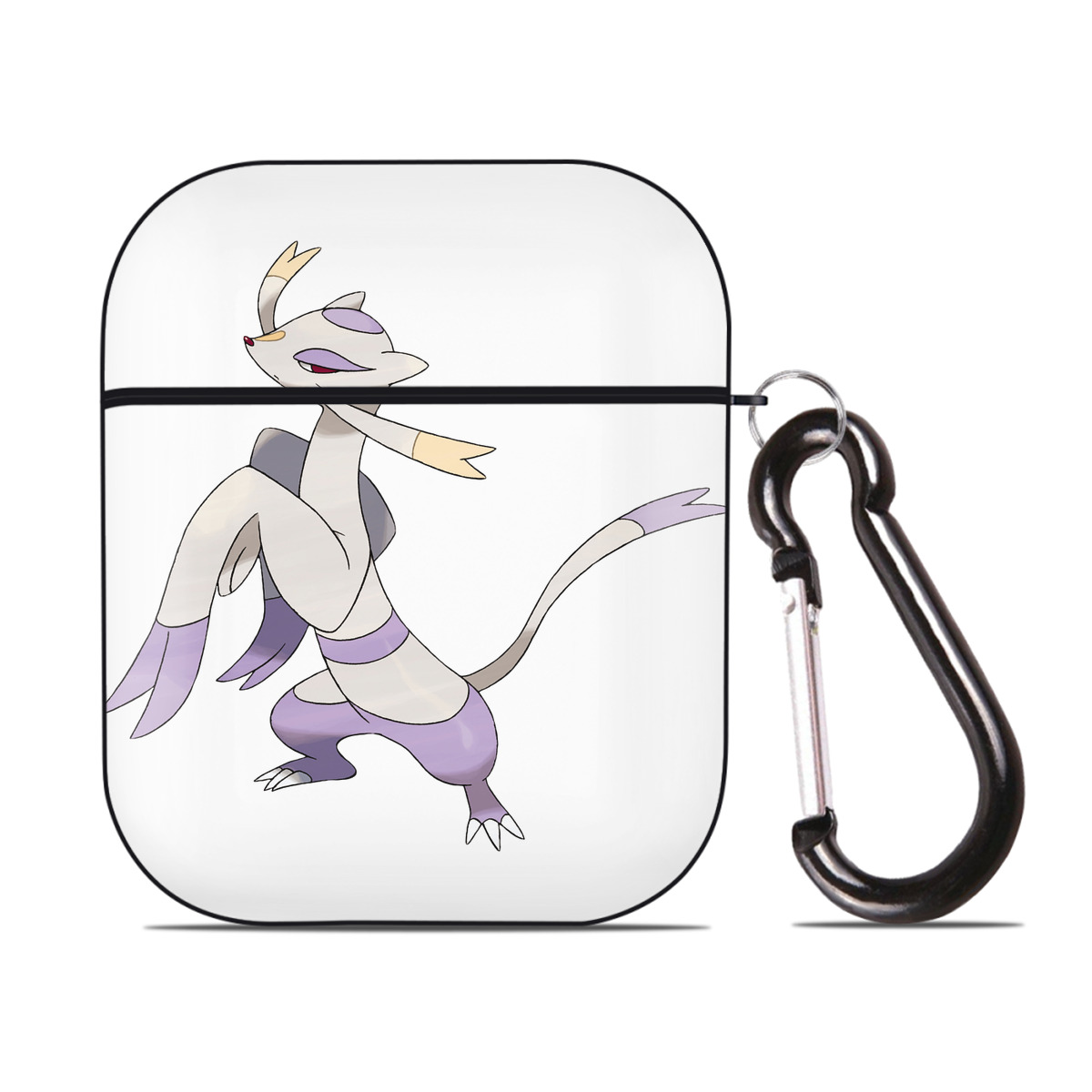 （画像用） ポケットモンスター Pokémon AirPods 第2世代保護ケース ハードシェル ブラック 耐衝撃・防指紋・カラビナ付き