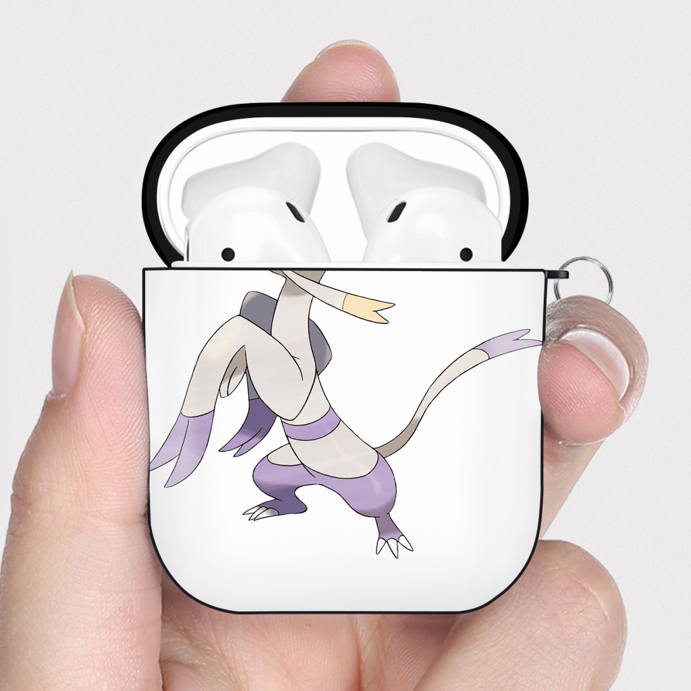 （画像用） ポケットモンスター Pokémon AirPods 第2世代保護ケース ハードシェル ブラック 耐衝撃・防指紋・カラビナ付き