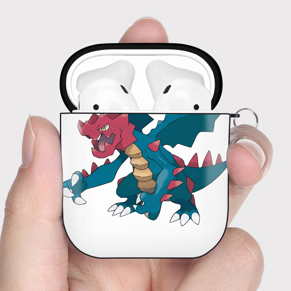 （画像用） ポケットモンスター Pokémon AirPods 第2世代保護ケース ハードシェル ブラック 耐衝撃・防指紋・カラビナ付き