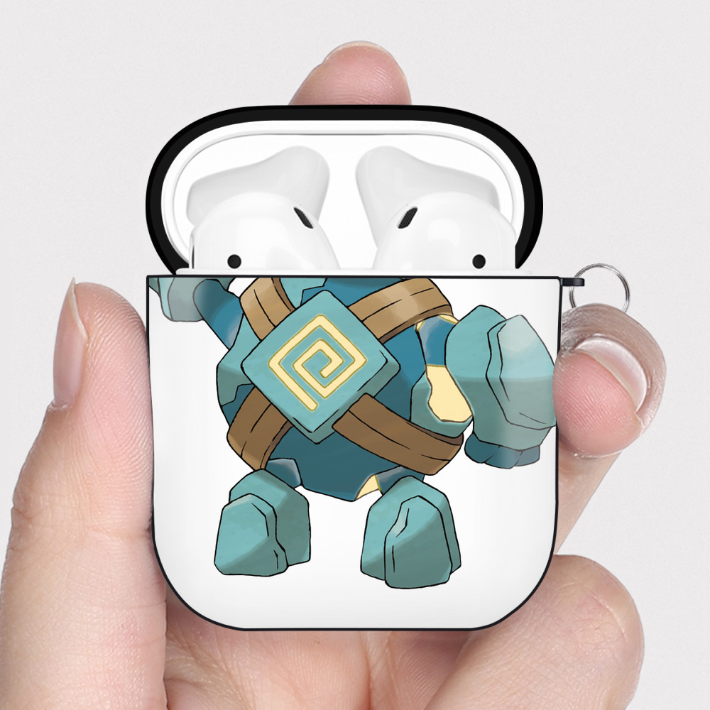 （画像用） ポケットモンスター Pokémon AirPods 第2世代保護ケース ハードシェル ブラック 耐衝撃・防指紋・カラビナ付き