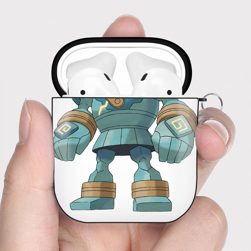 （画像用） ポケットモンスター Pokémon AirPods 第2世代保護ケース ハードシェル ブラック 耐衝撃・防指紋・カラビナ付き