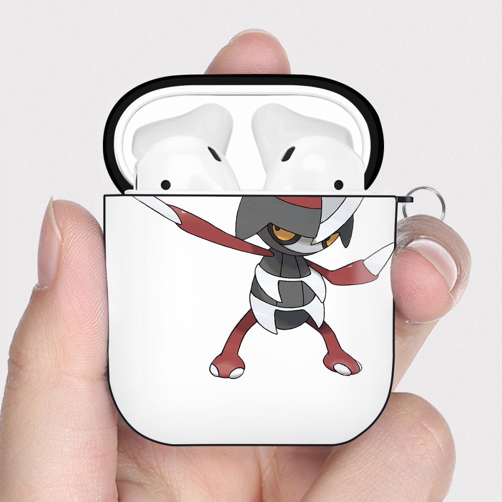（画像用） ポケットモンスター Pokémon AirPods 第2世代保護ケース ハードシェル ブラック 耐衝撃・防指紋・カラビナ付き