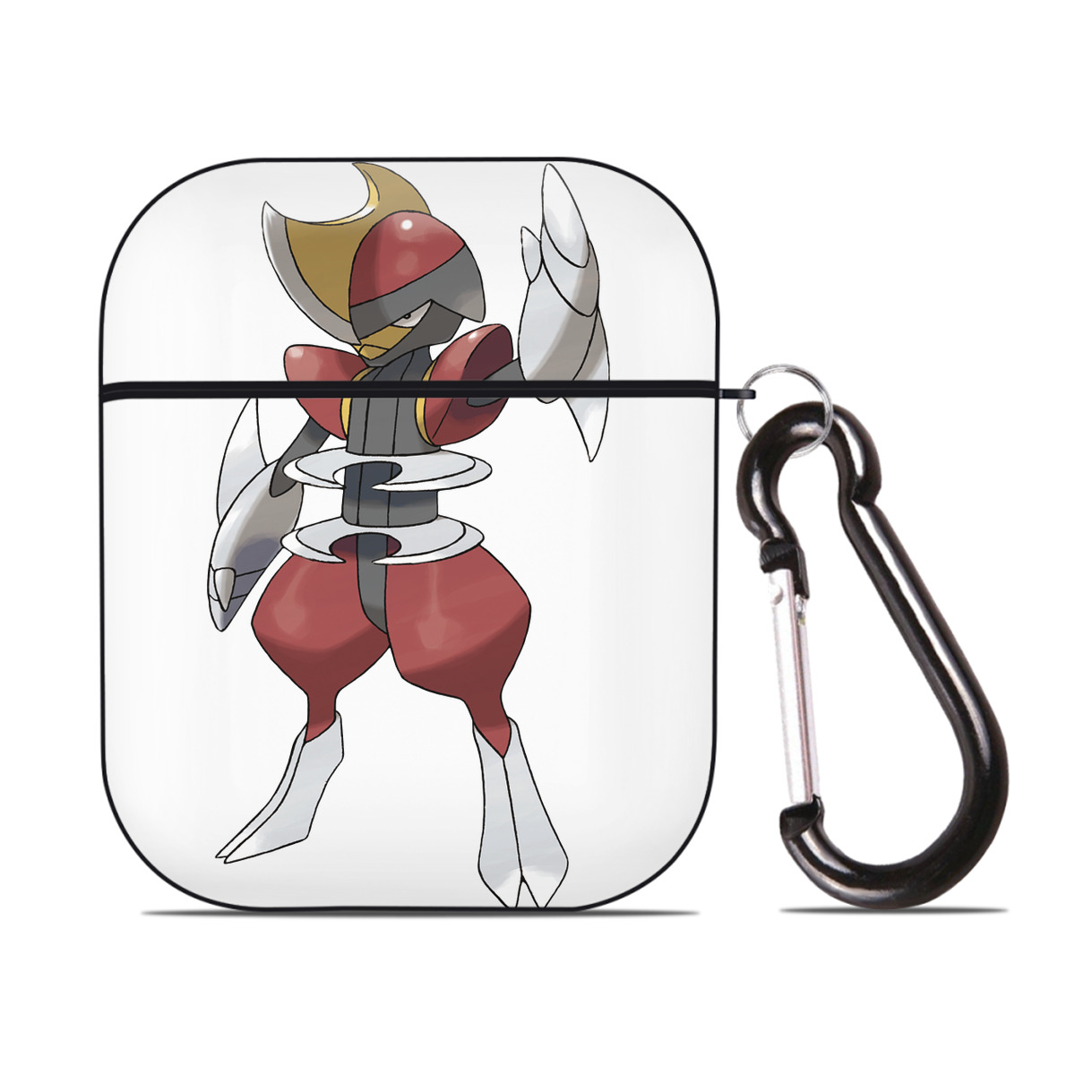 （画像用） ポケットモンスター Pokémon AirPods 第2世代保護ケース ハードシェル ブラック 耐衝撃・防指紋・カラビナ付き
