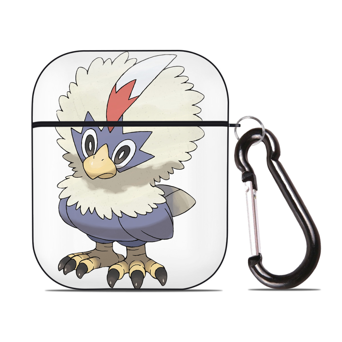 （画像用） ポケットモンスター Pokémon AirPods 第2世代保護ケース ハードシェル ブラック 耐衝撃・防指紋・カラビナ付き