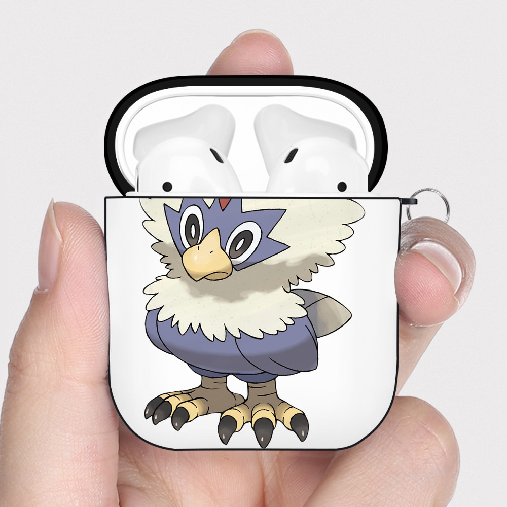 （画像用） ポケットモンスター Pokémon AirPods 第2世代保護ケース ハードシェル ブラック 耐衝撃・防指紋・カラビナ付き