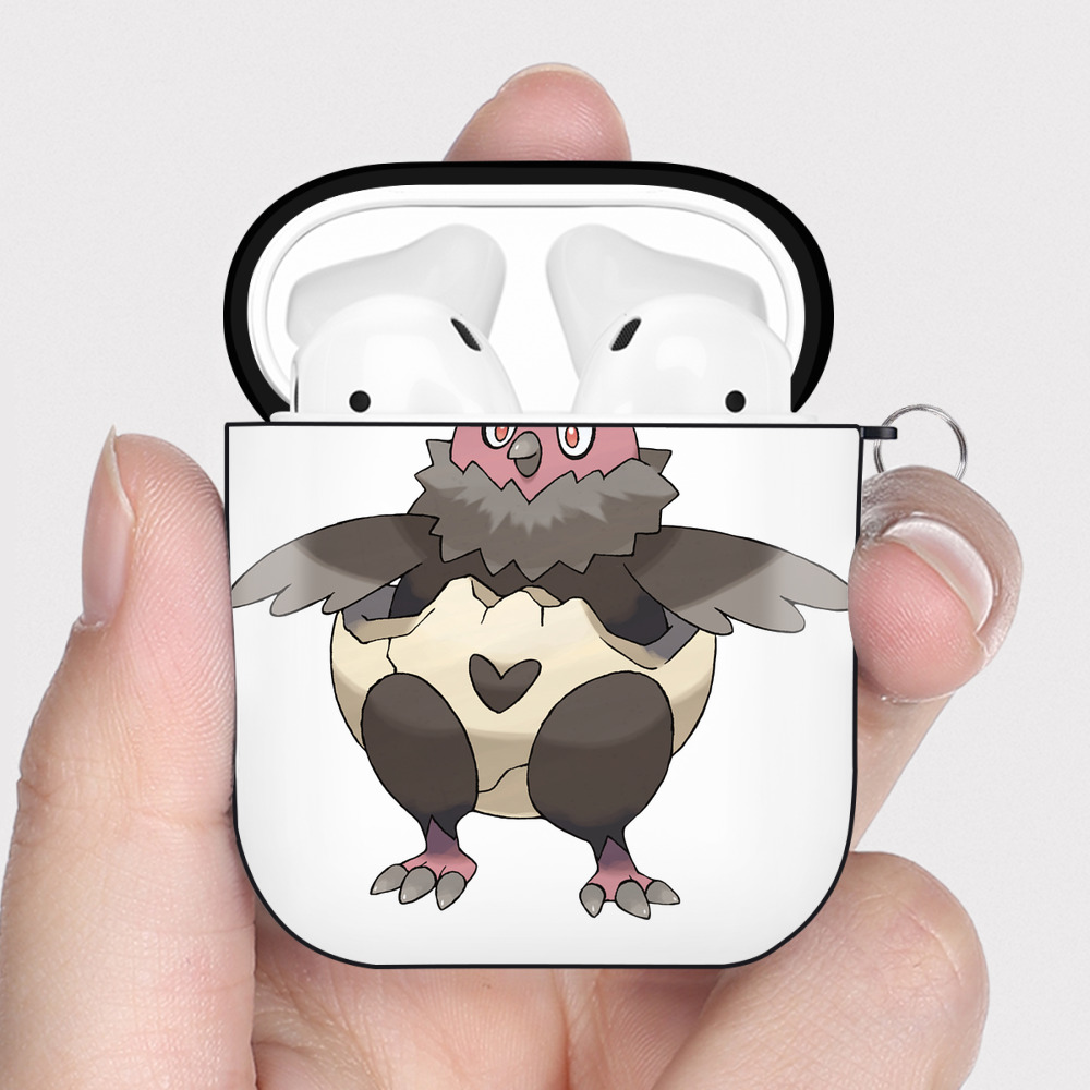 （画像用） ポケットモンスター Pokémon AirPods 第2世代保護ケース ハードシェル ブラック 耐衝撃・防指紋・カラビナ付き