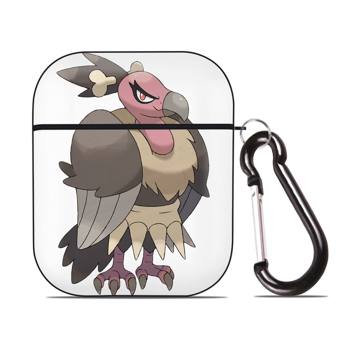 （画像用） ポケットモンスター Pokémon AirPods 第2世代保護ケース ハードシェル ブラック 耐衝撃・防指紋・カラビナ付き