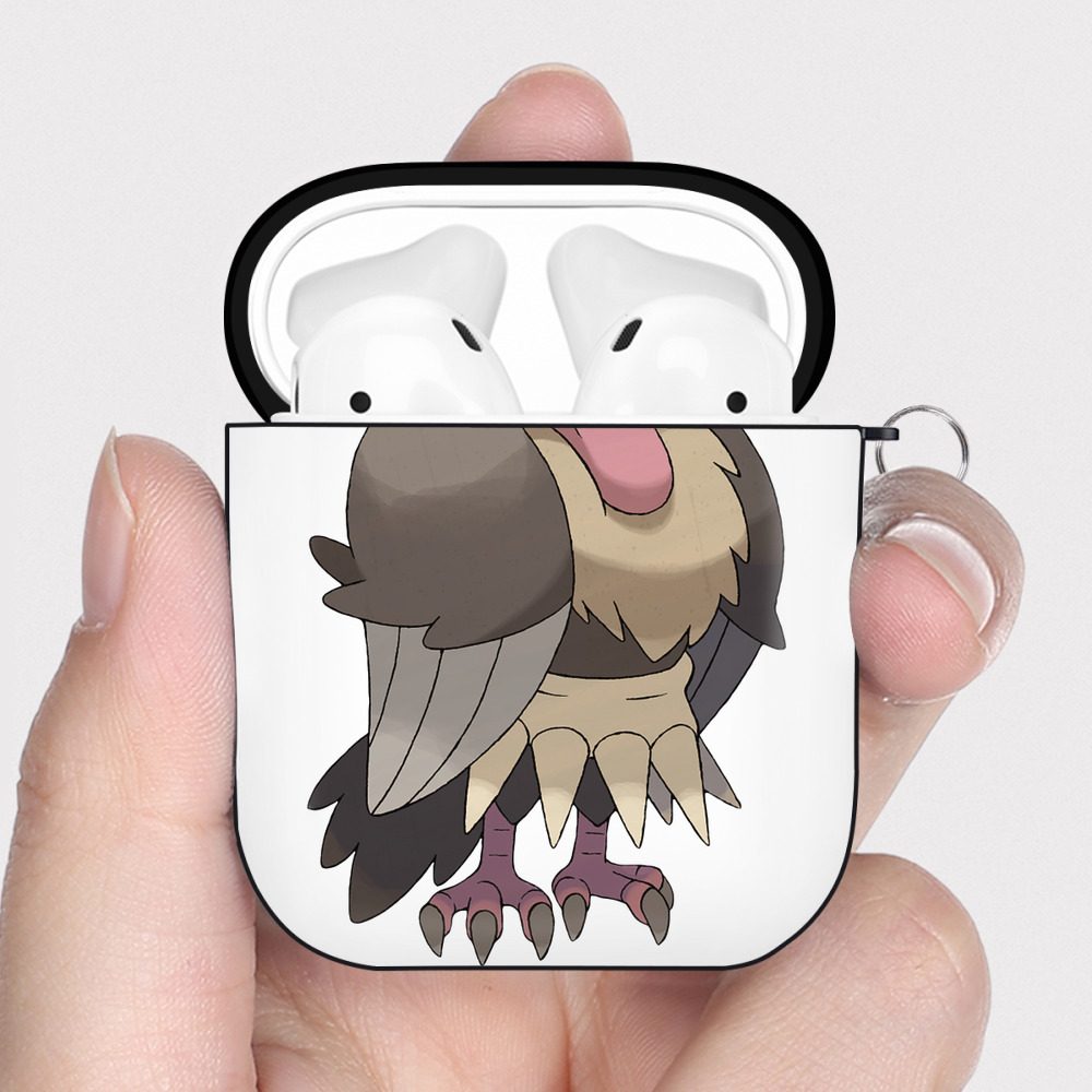 （画像用） ポケットモンスター Pokémon AirPods 第2世代保護ケース ハードシェル ブラック 耐衝撃・防指紋・カラビナ付き