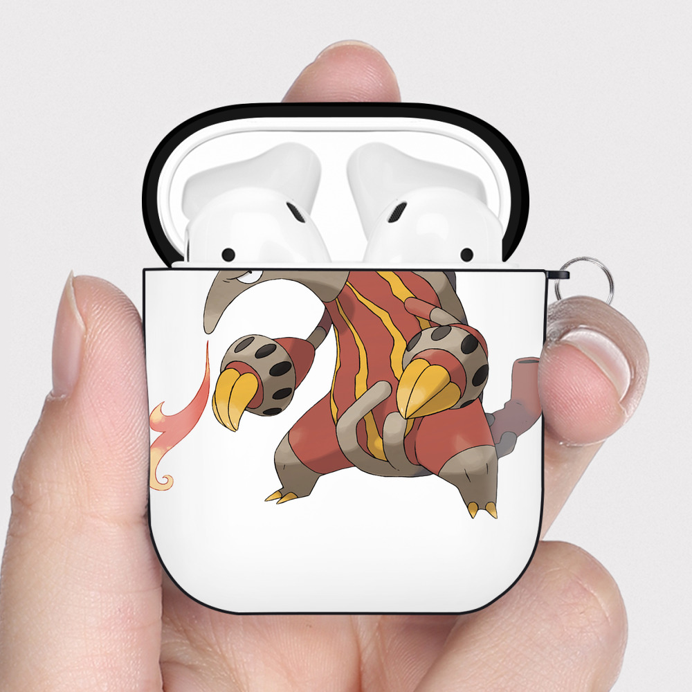 （画像用） ポケットモンスター Pokémon AirPods 第2世代保護ケース ハードシェル ブラック 耐衝撃・防指紋・カラビナ付き