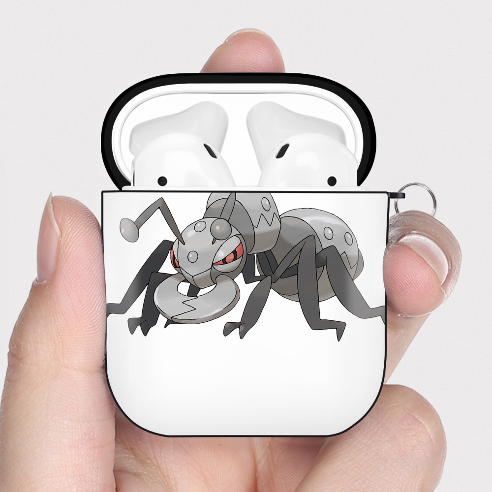 （画像用） ポケットモンスター Pokémon AirPods 第2世代保護ケース ハードシェル ブラック 耐衝撃・防指紋・カラビナ付き