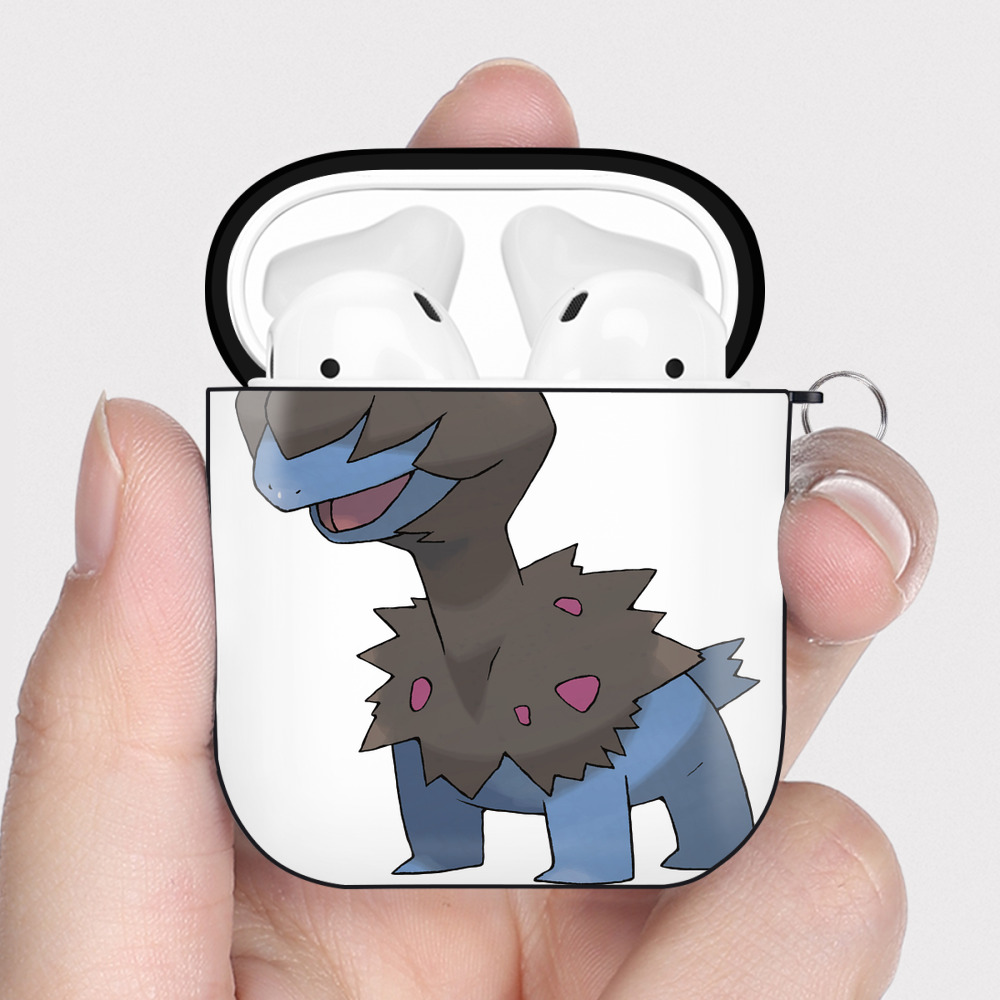 （画像用） ポケットモンスター Pokémon AirPods 第2世代保護ケース ハードシェル ブラック 耐衝撃・防指紋・カラビナ付き