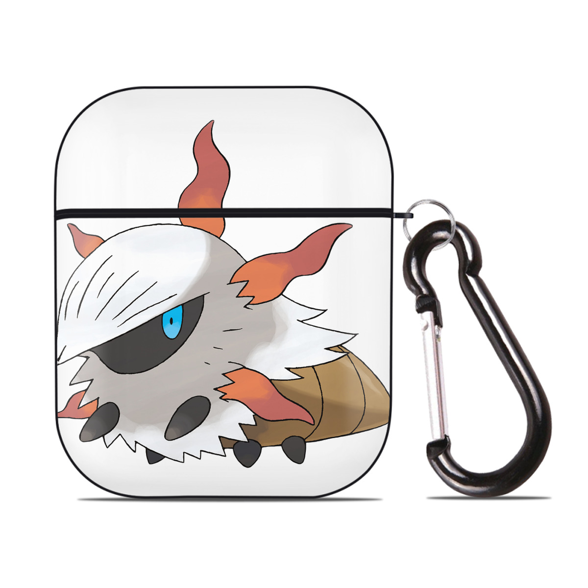 （画像用） ポケットモンスター Pokémon AirPods 第2世代保護ケース ハードシェル ブラック 耐衝撃・防指紋・カラビナ付き
