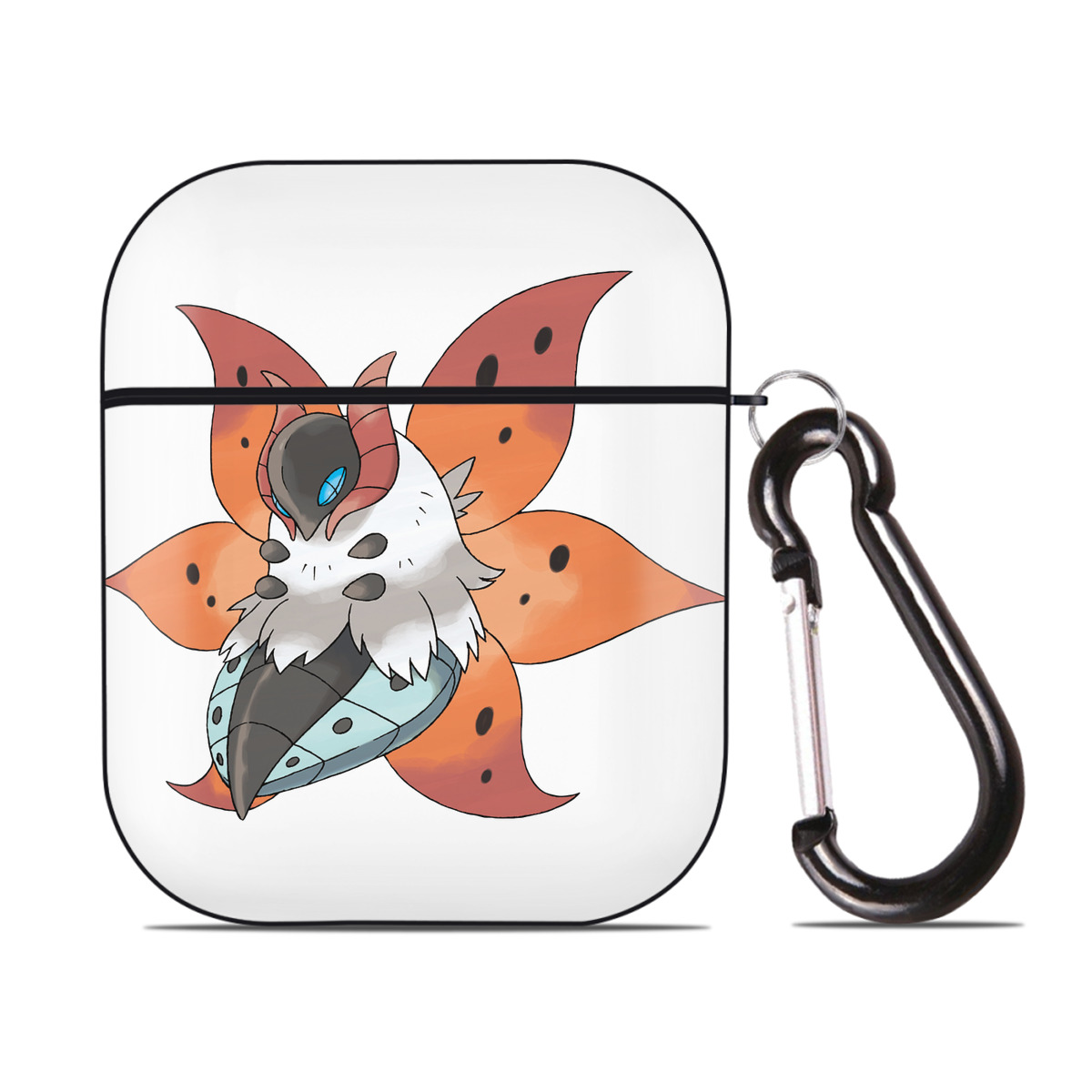（画像用） ポケットモンスター Pokémon AirPods 第2世代保護ケース ハードシェル ブラック 耐衝撃・防指紋・カラビナ付き