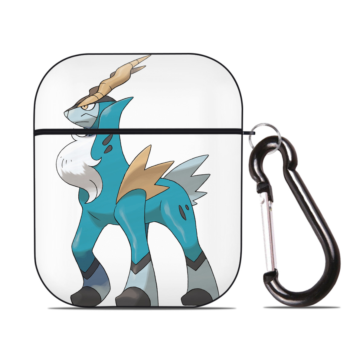 （画像用） ポケットモンスター Pokémon AirPods 第2世代保護ケース ハードシェル ブラック 耐衝撃・防指紋・カラビナ付き