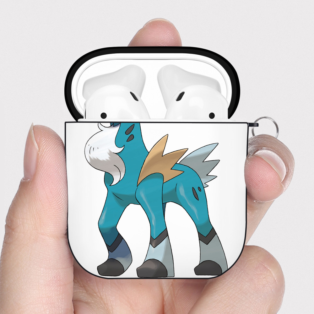 （画像用） ポケットモンスター Pokémon AirPods 第2世代保護ケース ハードシェル ブラック 耐衝撃・防指紋・カラビナ付き