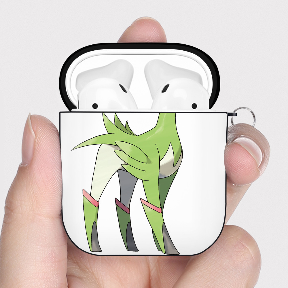 （画像用） ポケットモンスター Pokémon AirPods 第2世代保護ケース ハードシェル ブラック 耐衝撃・防指紋・カラビナ付き