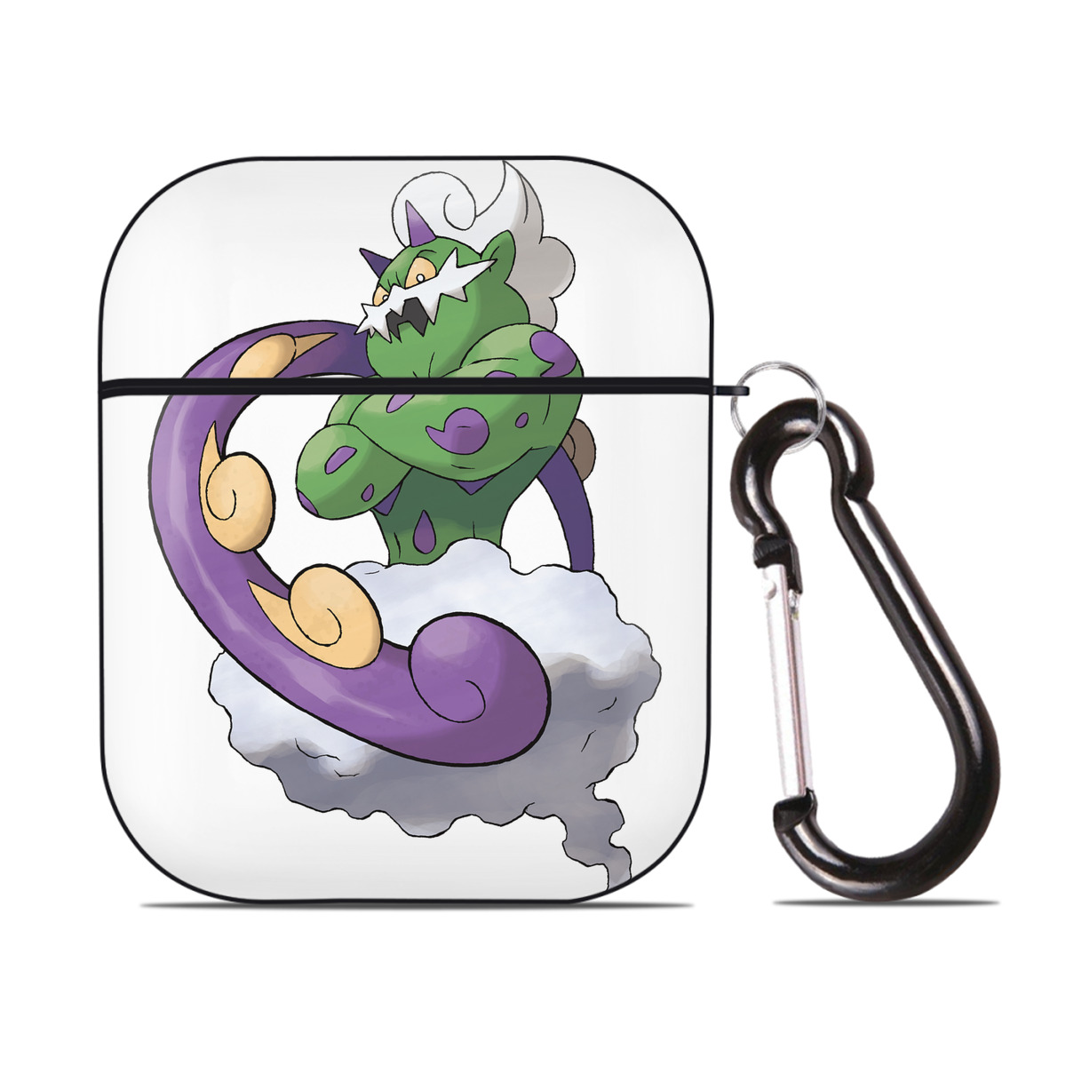 （画像用） ポケットモンスター Pokémon AirPods 第2世代保護ケース ハードシェル ブラック 耐衝撃・防指紋・カラビナ付き