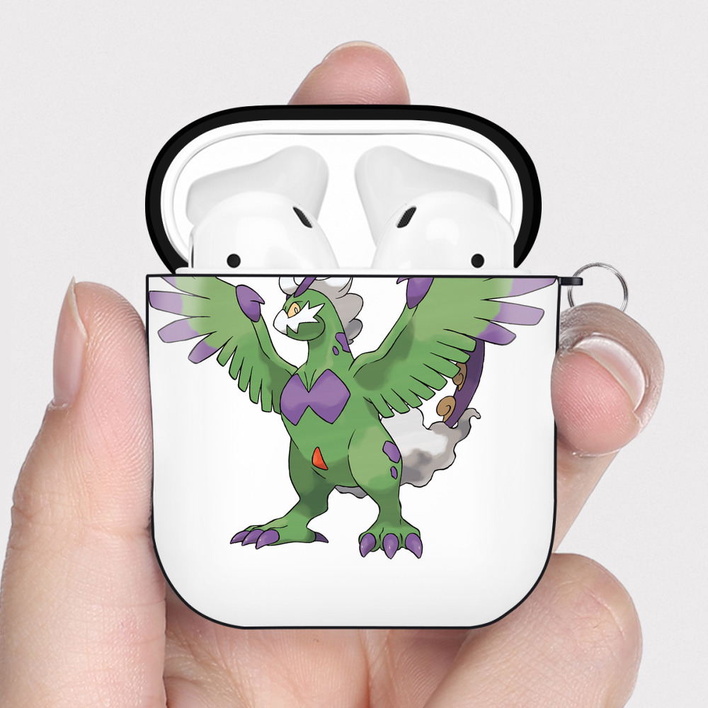 （画像用） ポケットモンスター Pokémon AirPods 第2世代保護ケース ハードシェル ブラック 耐衝撃・防指紋・カラビナ付き