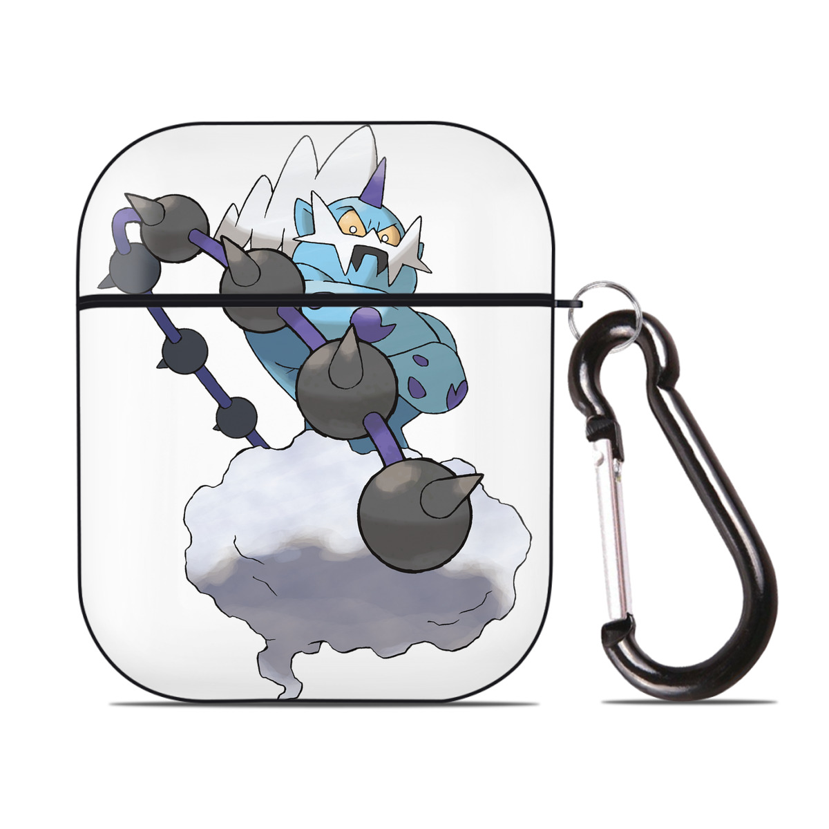 （画像用） ポケットモンスター Pokémon AirPods 第2世代保護ケース ハードシェル ブラック 耐衝撃・防指紋・カラビナ付き