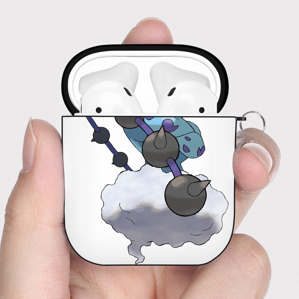 （画像用） ポケットモンスター Pokémon AirPods 第2世代保護ケース ハードシェル ブラック 耐衝撃・防指紋・カラビナ付き