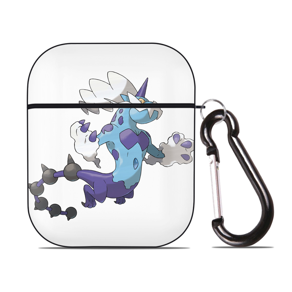 （画像用） ポケットモンスター Pokémon AirPods 第2世代保護ケース ハードシェル ブラック 耐衝撃・防指紋・カラビナ付き