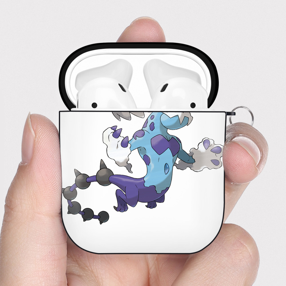 （画像用） ポケットモンスター Pokémon AirPods 第2世代保護ケース ハードシェル ブラック 耐衝撃・防指紋・カラビナ付き