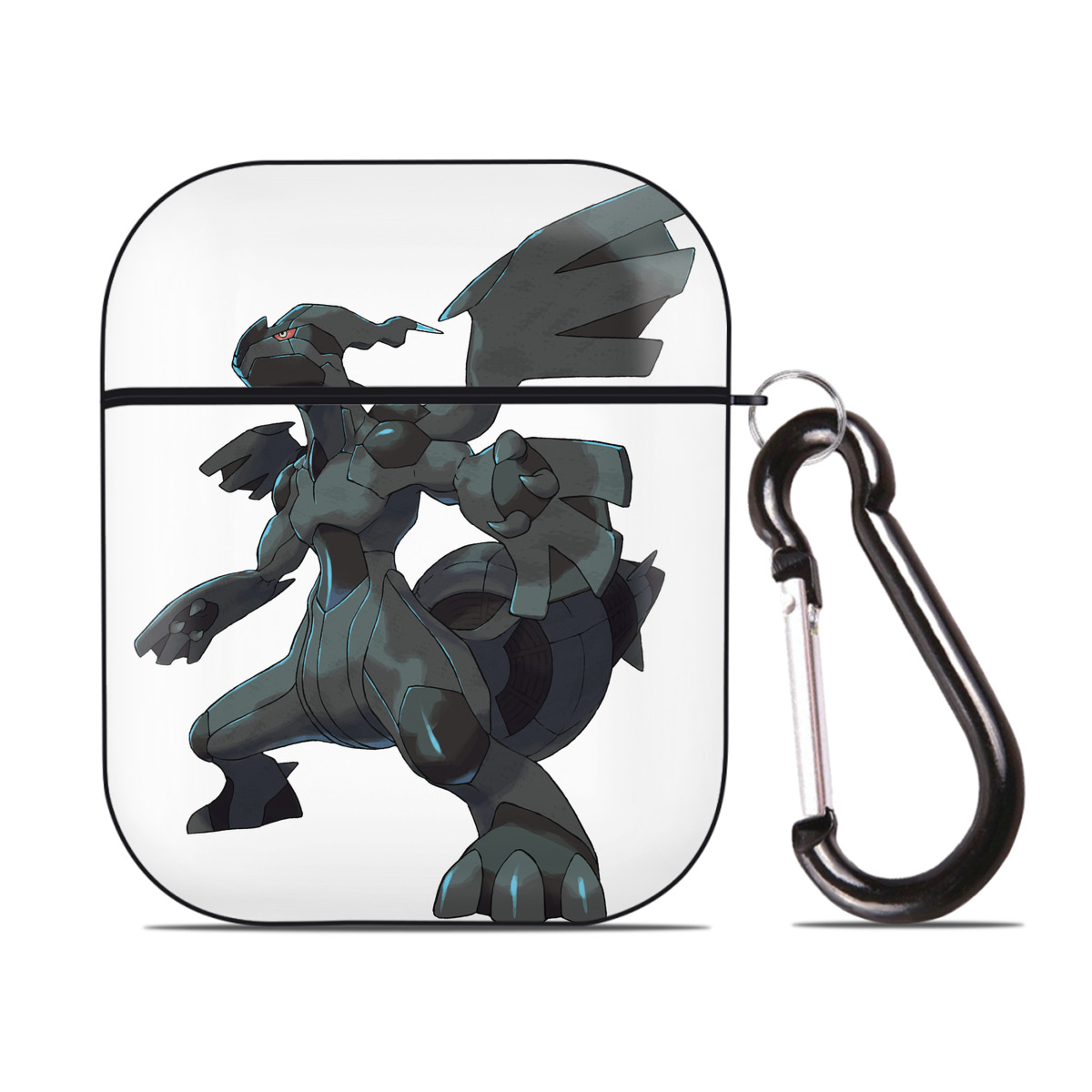 （画像用） ポケットモンスター Pokémon AirPods 第2世代保護ケース ハードシェル ブラック 耐衝撃・防指紋・カラビナ付き