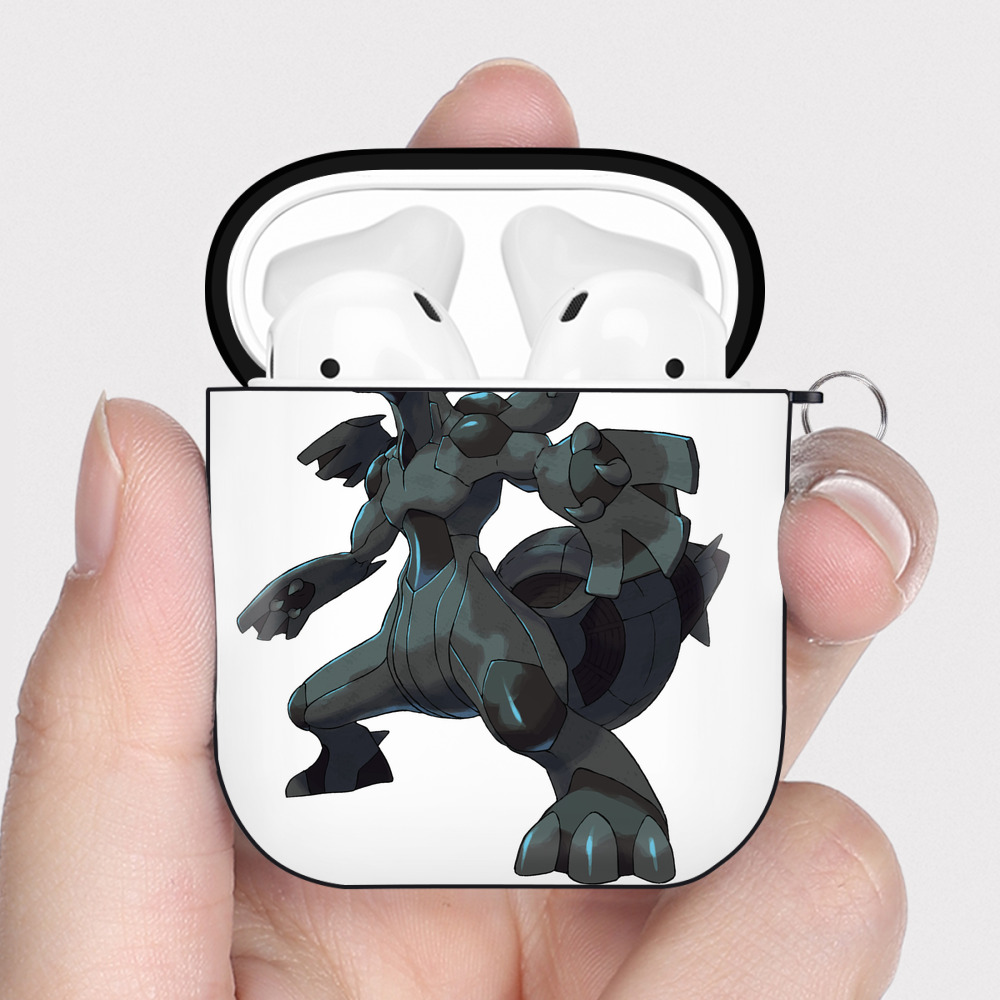 （画像用） ポケットモンスター Pokémon AirPods 第2世代保護ケース ハードシェル ブラック 耐衝撃・防指紋・カラビナ付き