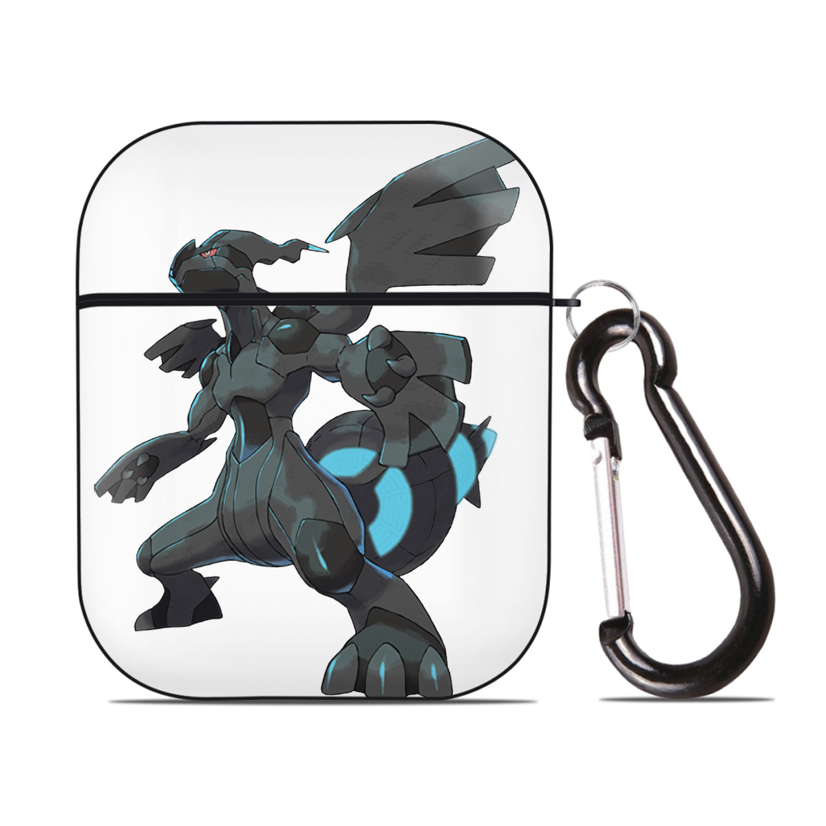 （画像用） ポケットモンスター Pokémon AirPods 第2世代保護ケース ハードシェル ブラック 耐衝撃・防指紋・カラビナ付き