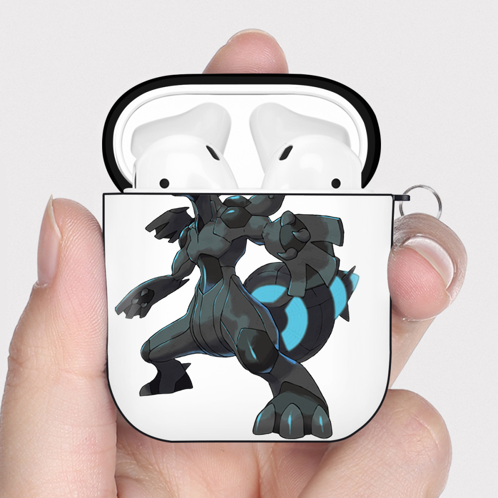 （画像用） ポケットモンスター Pokémon AirPods 第2世代保護ケース ハードシェル ブラック 耐衝撃・防指紋・カラビナ付き