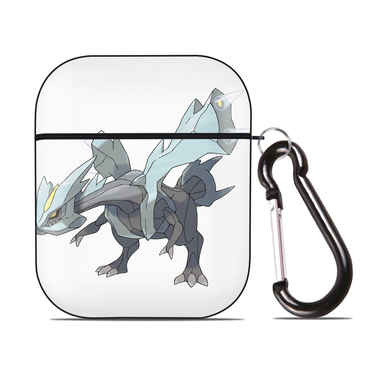 （画像用） ポケットモンスター Pokémon AirPods 第2世代保護ケース ハードシェル ブラック 耐衝撃・防指紋・カラビナ付き