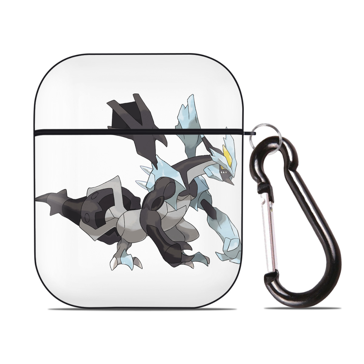 （画像用） ポケットモンスター Pokémon AirPods 第2世代保護ケース ハードシェル ブラック 耐衝撃・防指紋・カラビナ付き