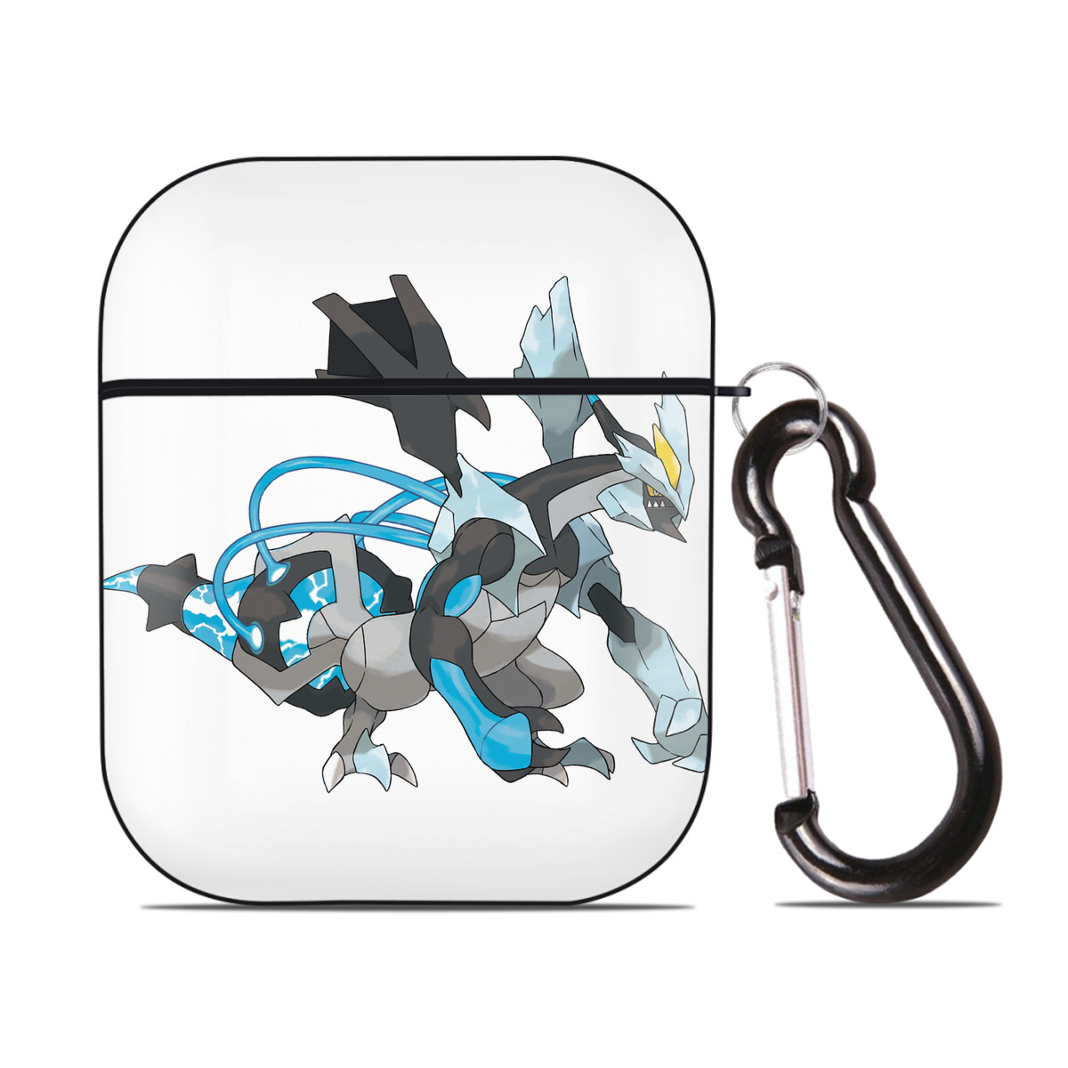 （画像用） ポケットモンスター Pokémon AirPods 第2世代保護ケース ハードシェル ブラック 耐衝撃・防指紋・カラビナ付き