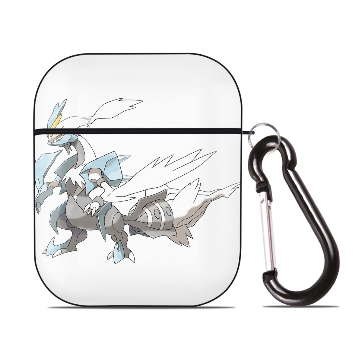 （画像用） ポケットモンスター Pokémon AirPods 第2世代保護ケース ハードシェル ブラック 耐衝撃・防指紋・カラビナ付き