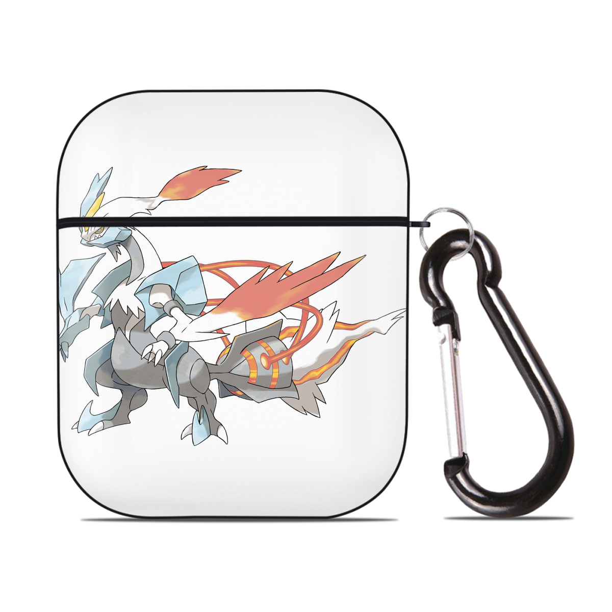（画像用） ポケットモンスター Pokémon AirPods 第2世代保護ケース ハードシェル ブラック 耐衝撃・防指紋・カラビナ付き