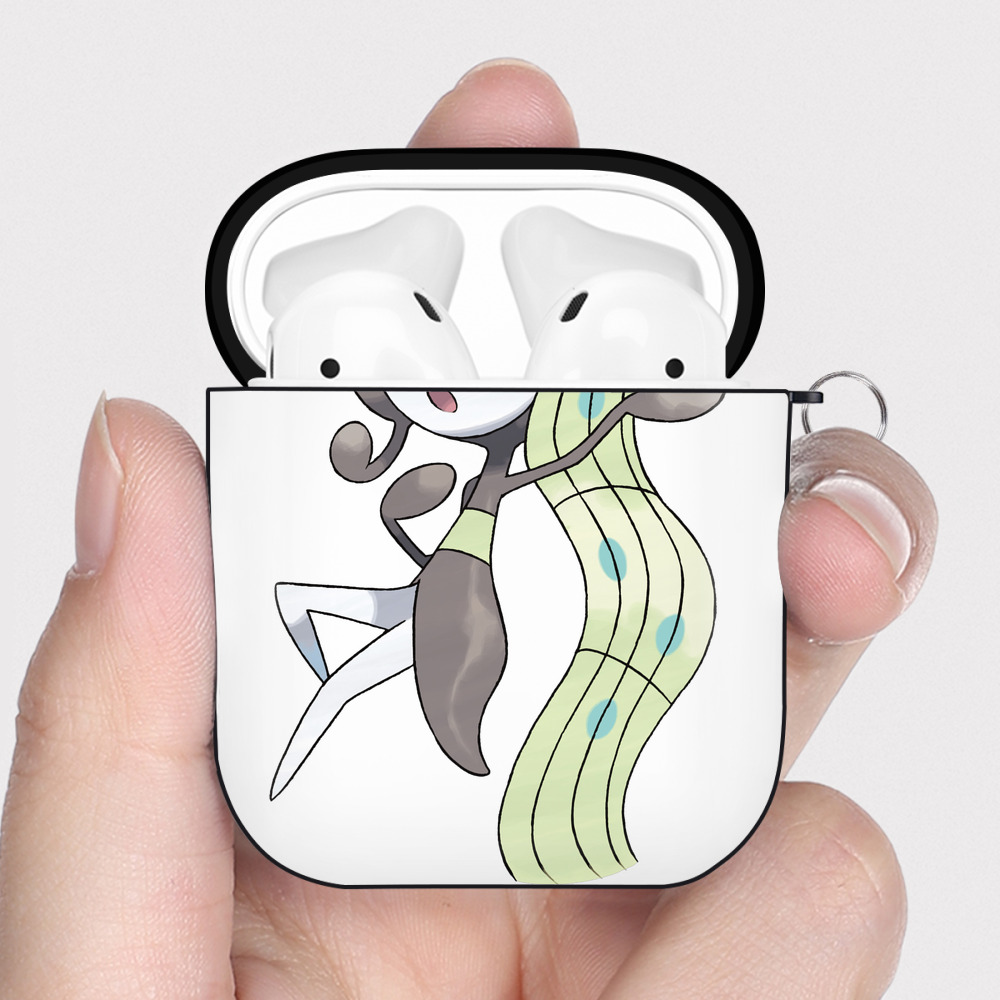 （画像用） ポケットモンスター Pokémon AirPods 第2世代保護ケース ハードシェル ブラック 耐衝撃・防指紋・カラビナ付き