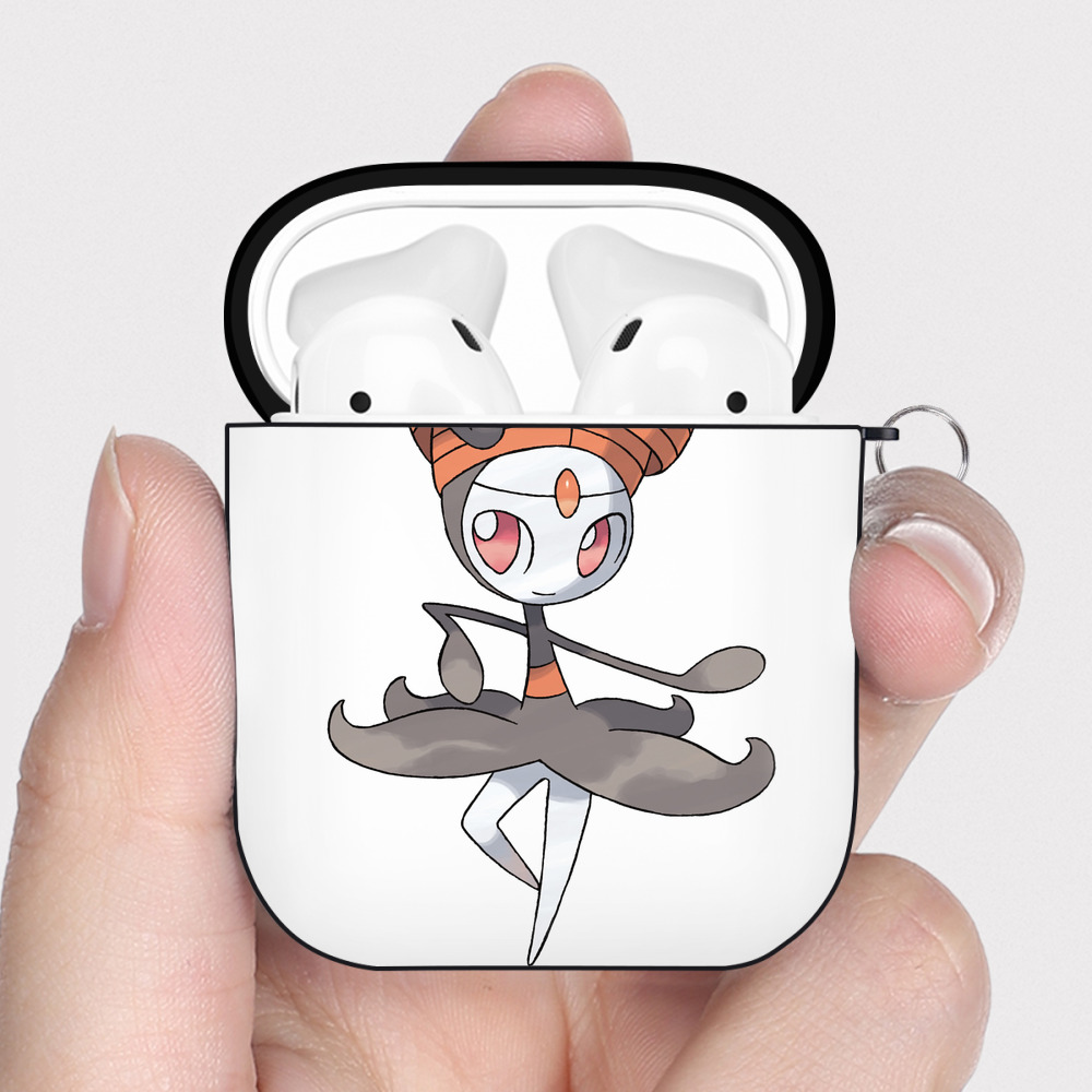 （画像用） ポケットモンスター Pokémon AirPods 第2世代保護ケース ハードシェル ブラック 耐衝撃・防指紋・カラビナ付き
