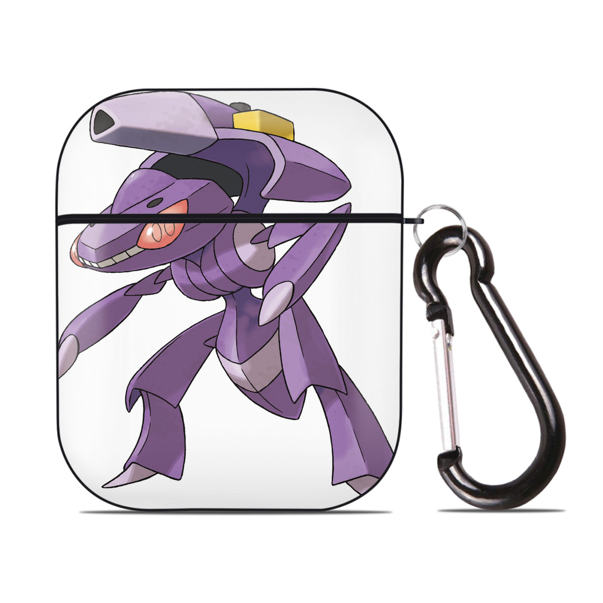 （画像用） ポケットモンスター Pokémon AirPods 第2世代保護ケース ハードシェル ブラック 耐衝撃・防指紋・カラビナ付き