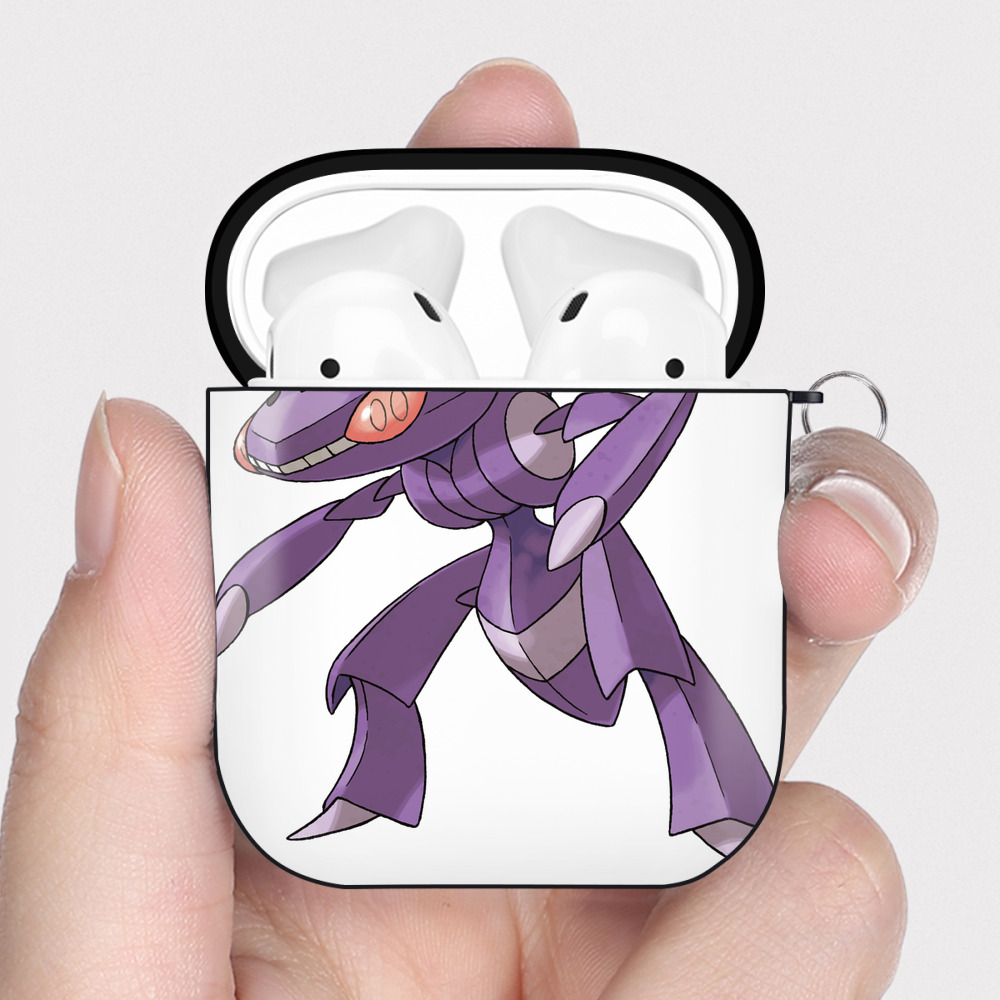 （画像用） ポケットモンスター Pokémon AirPods 第2世代保護ケース ハードシェル ブラック 耐衝撃・防指紋・カラビナ付き