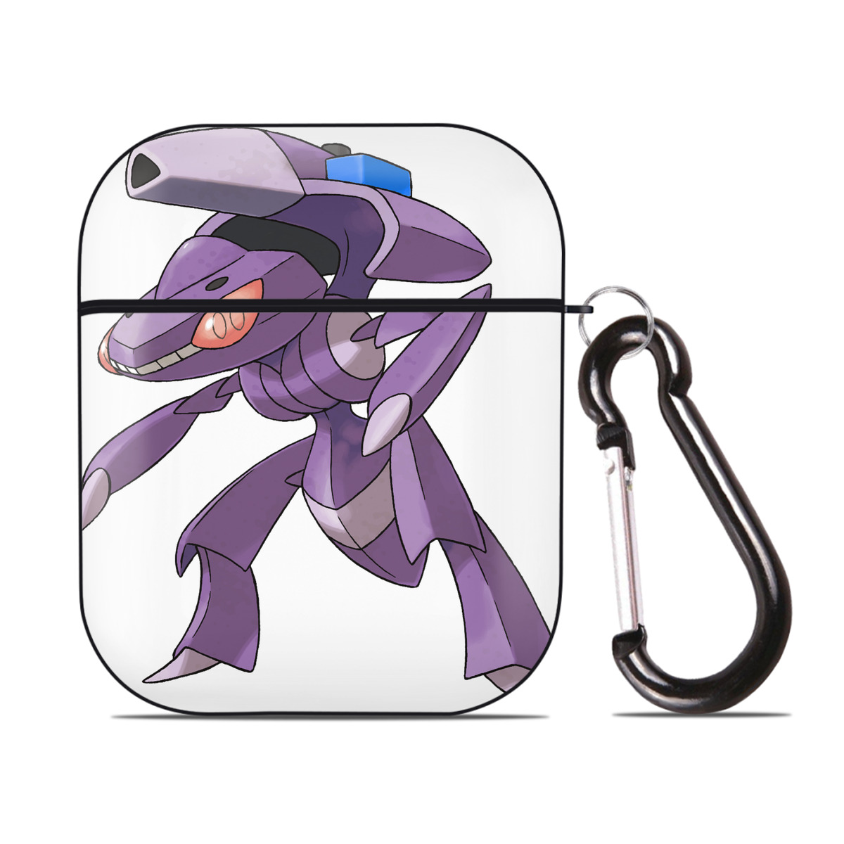 （画像用） ポケットモンスター Pokémon AirPods 第2世代保護ケース ハードシェル ブラック 耐衝撃・防指紋・カラビナ付き