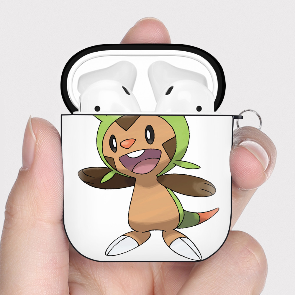 （画像用） ポケットモンスター Pokémon AirPods 第2世代保護ケース ハードシェル ブラック 耐衝撃・防指紋・カラビナ付き