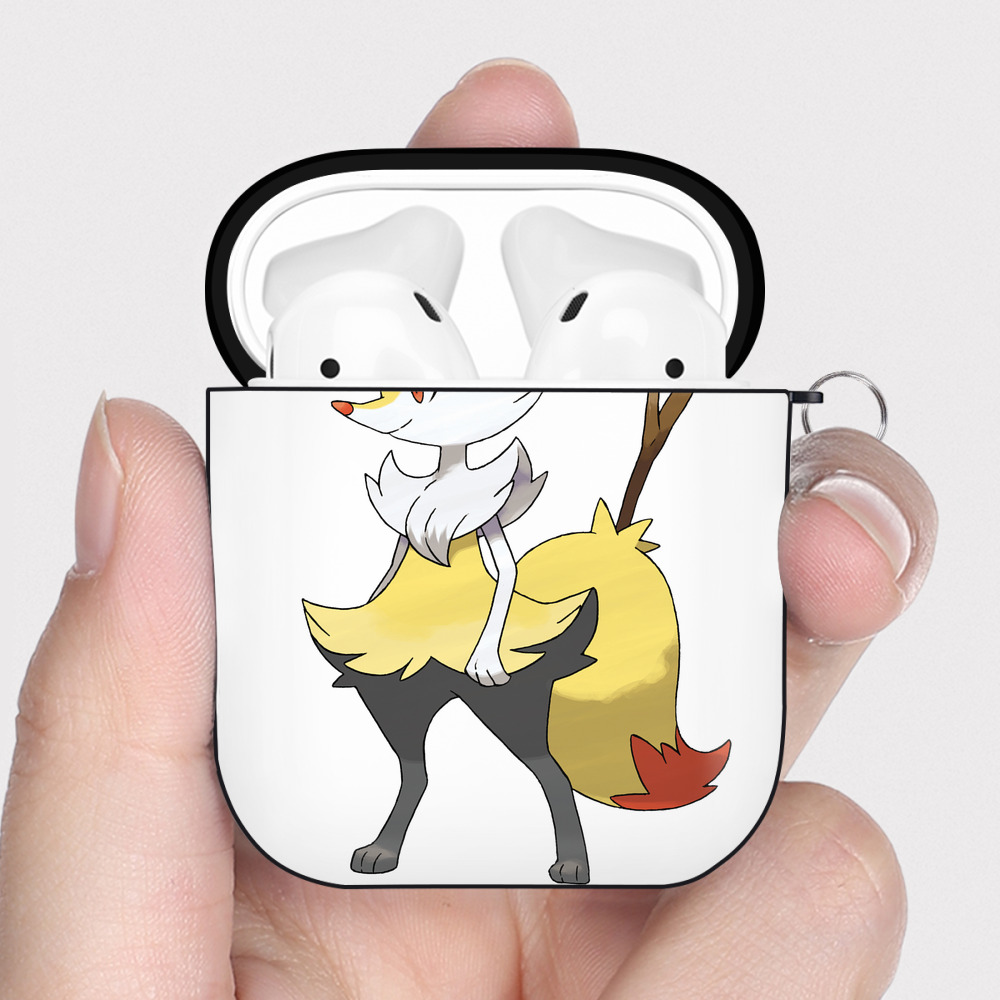 （画像用） ポケットモンスター Pokémon AirPods 第2世代保護ケース ハードシェル ブラック 耐衝撃・防指紋・カラビナ付き