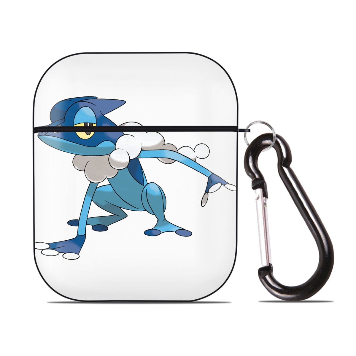 （画像用） ポケットモンスター Pokémon AirPods 第2世代保護ケース ハードシェル ブラック 耐衝撃・防指紋・カラビナ付き