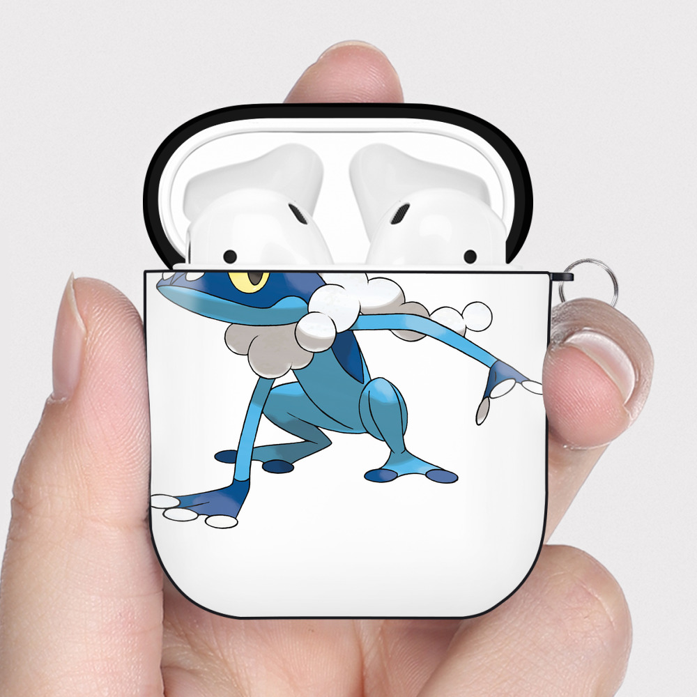 （画像用） ポケットモンスター Pokémon AirPods 第2世代保護ケース ハードシェル ブラック 耐衝撃・防指紋・カラビナ付き